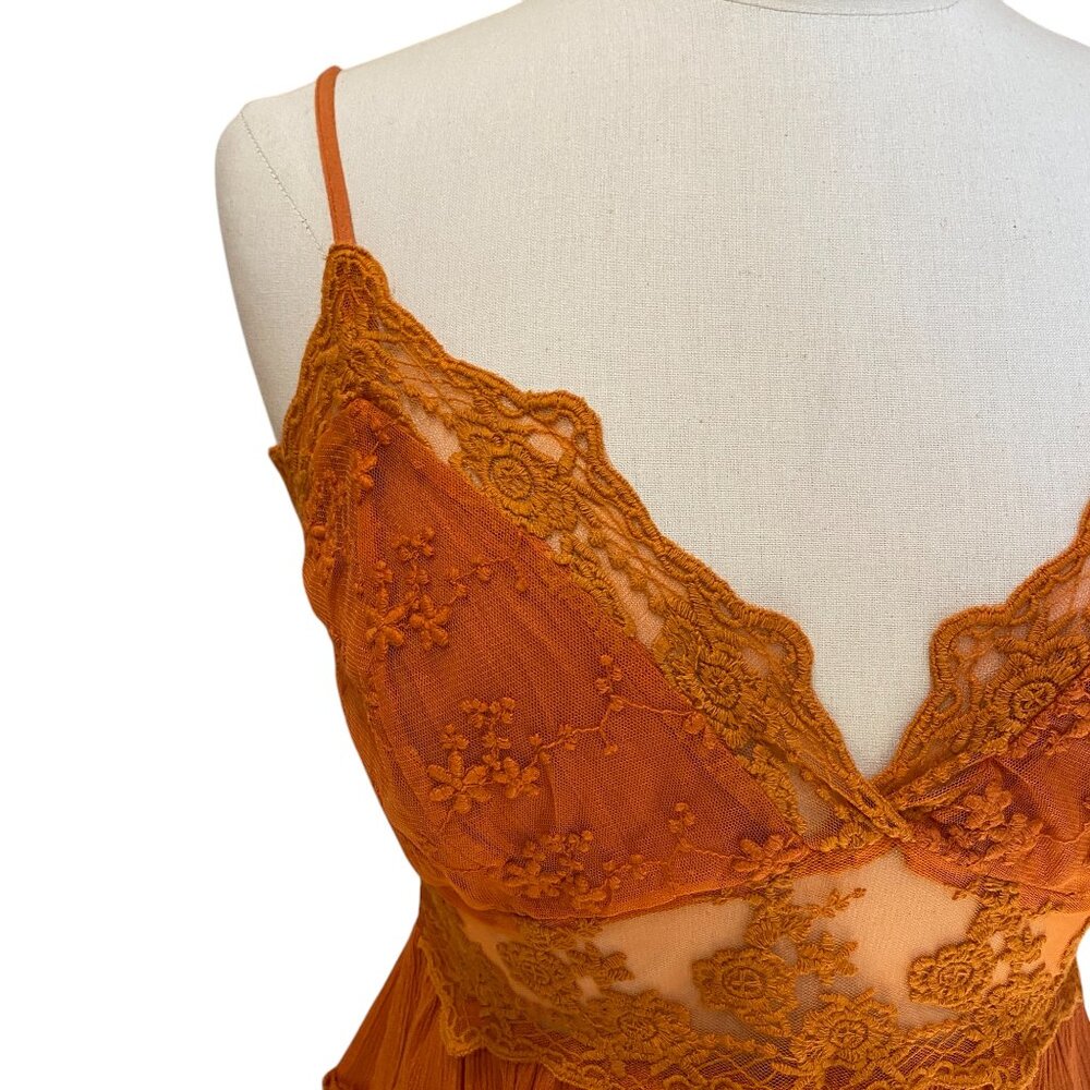 Venus Lace Babydoll Whimsigoth Tank Top Sheer Tiered Cami Coquette Fairy Y2K-8 - Picture 5 of 15